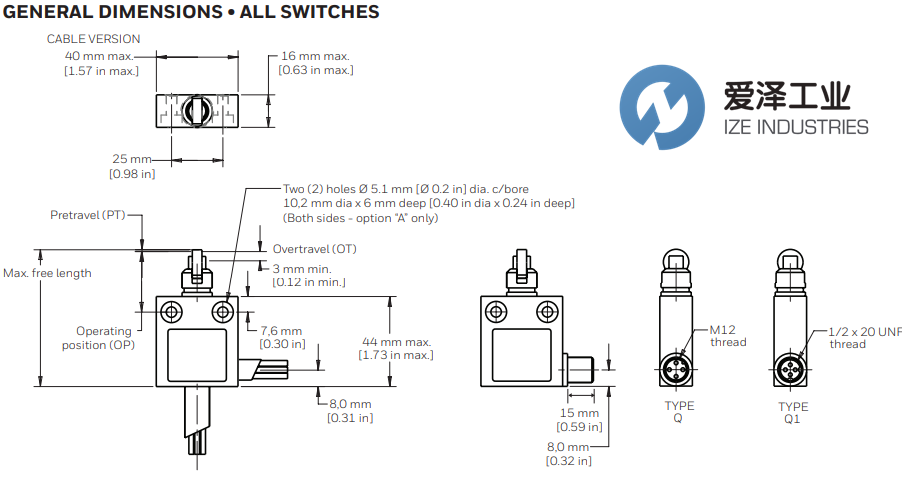 HONEYWELL限位開關(guān)14CE18-6AH 愛澤工業(yè) ize-industries (2).png
