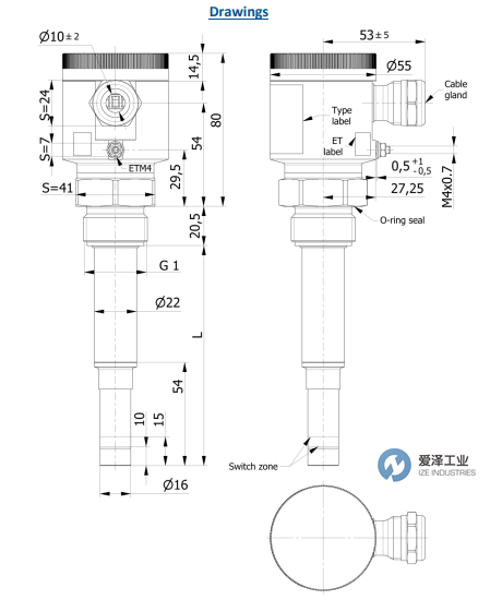 API液位開關(guān)UTS-67-0611-F25-C1-M24-L-I-1-L 愛澤工業(yè) ize-industries (2).png