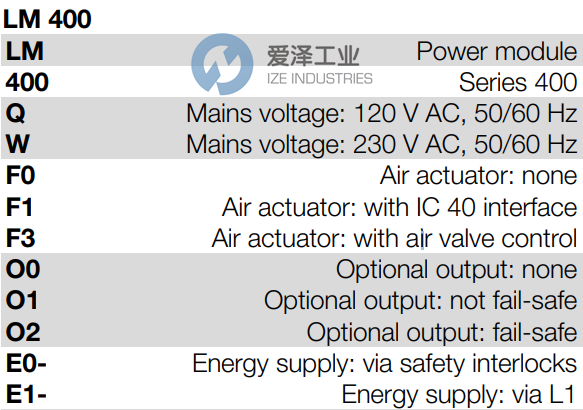 KROM SCHRODER電源模塊LM400WF3O0E1 愛澤工業(yè) ize-industries (2).png